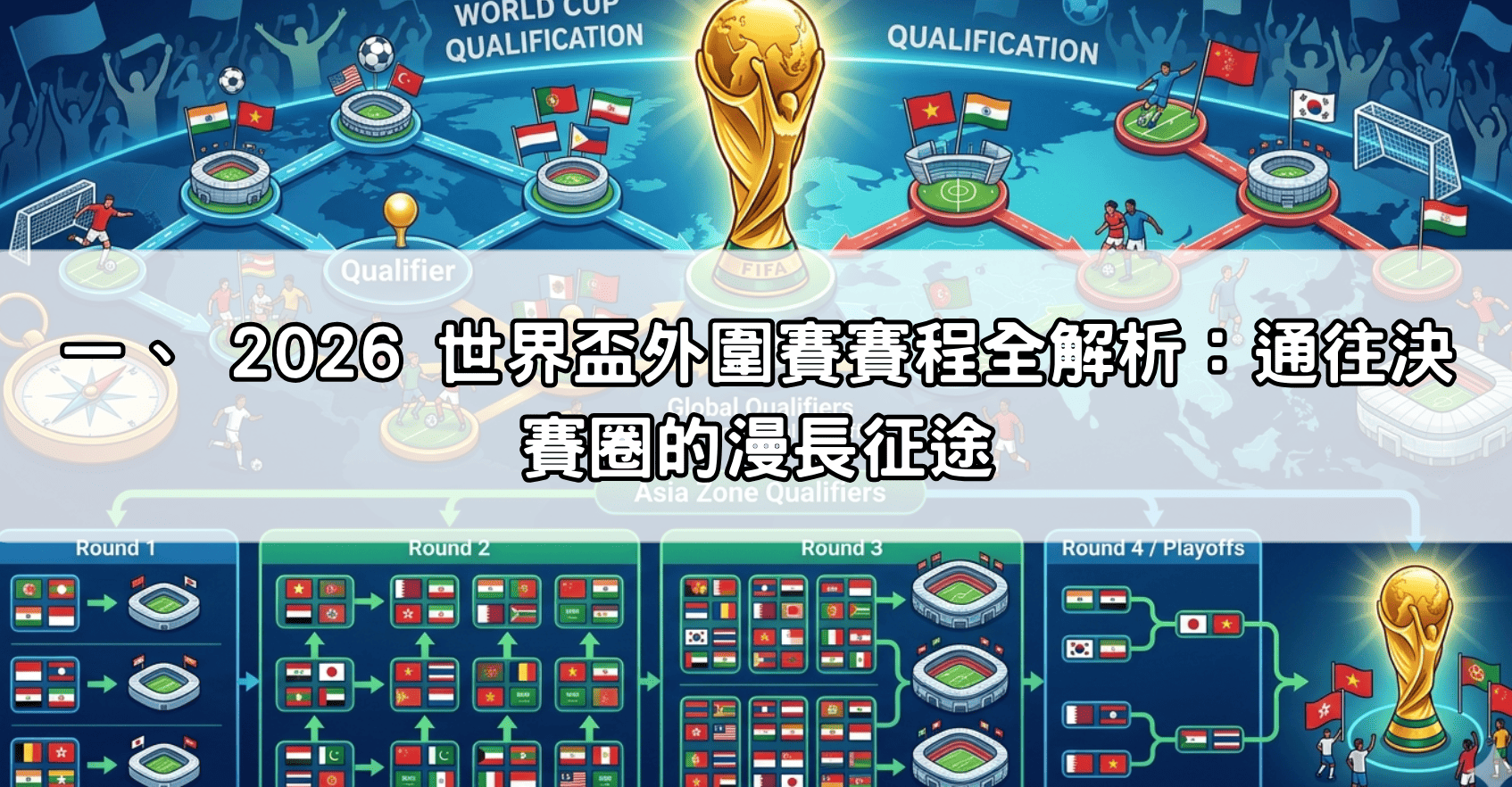一、 2026 世界盃外圍賽賽程全解析：通往決賽圈的漫長征途